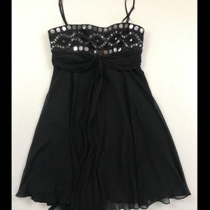 BCBG Maxazria Black Sleeveless Whitney Silk Dress